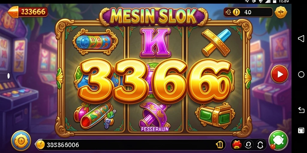 Screenshot gameplay 333666 dengan tampilan menarik dari mesin Slot.