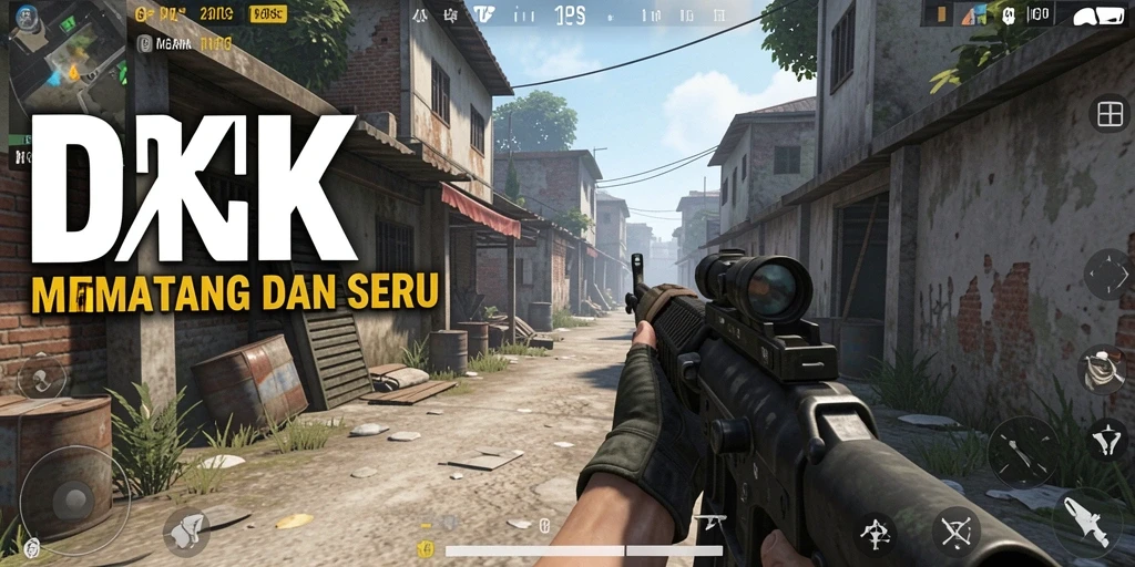Screenshot DKK menampilkan aksi menembak yang seru dan intens.