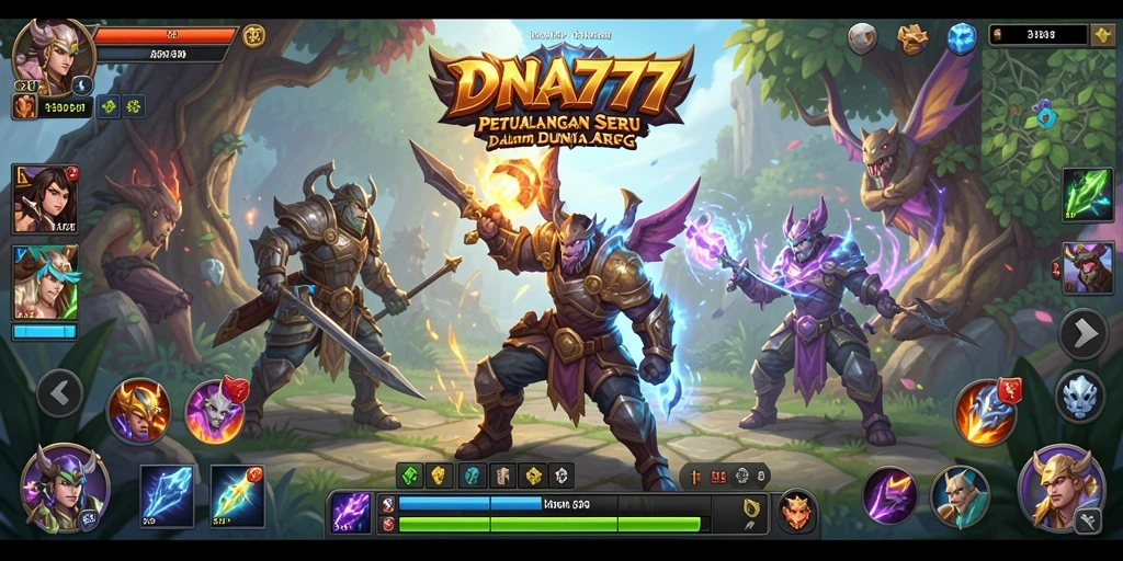 Screenshot menunjukkan aksi seru gameplay ARPG dalam DNA777.