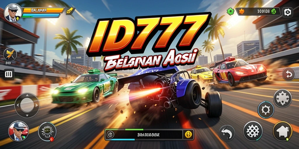 Screenshot ID777 menampilkan aksi balapan yang mendebarkan dan grafik yang menawan.
