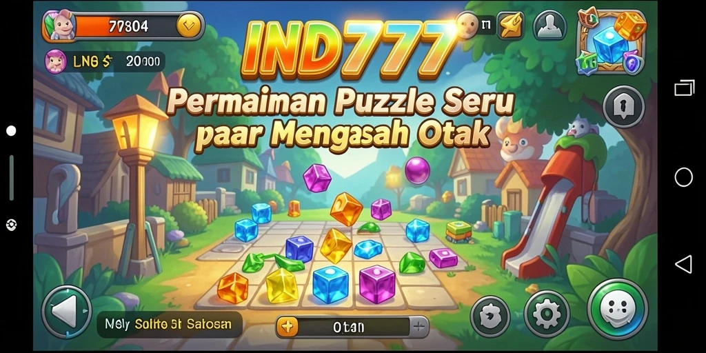 Tampilan gameplay Puzzle IND777 yang mengasyikkan dan penuh warna.