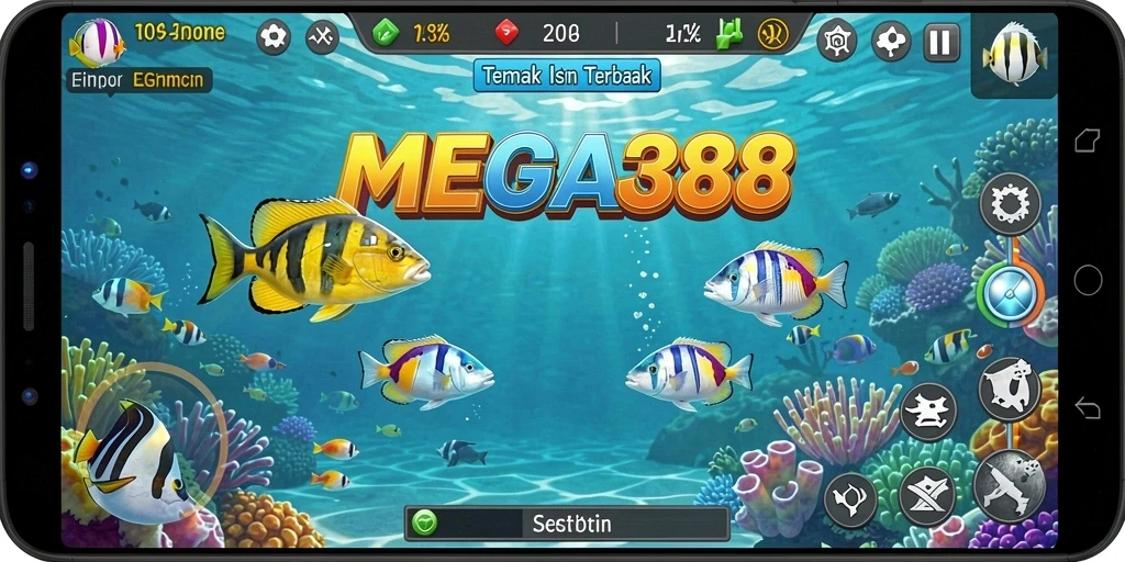 Gameplay menarik dari MEGA388 saat berburu ikan.