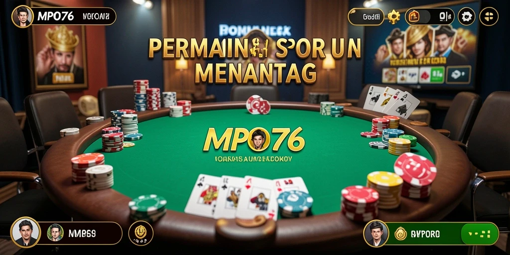 Tampilan menarik dari gameplay Poker di MPO76.