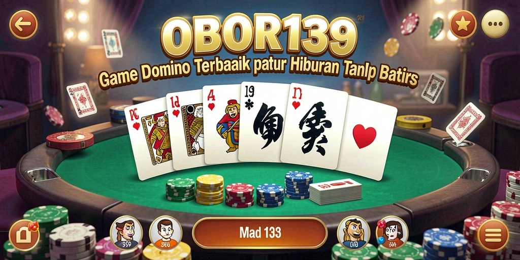 Tampilan gameplay OBOR138 yang seru dan interaktif saat bermain Domino.