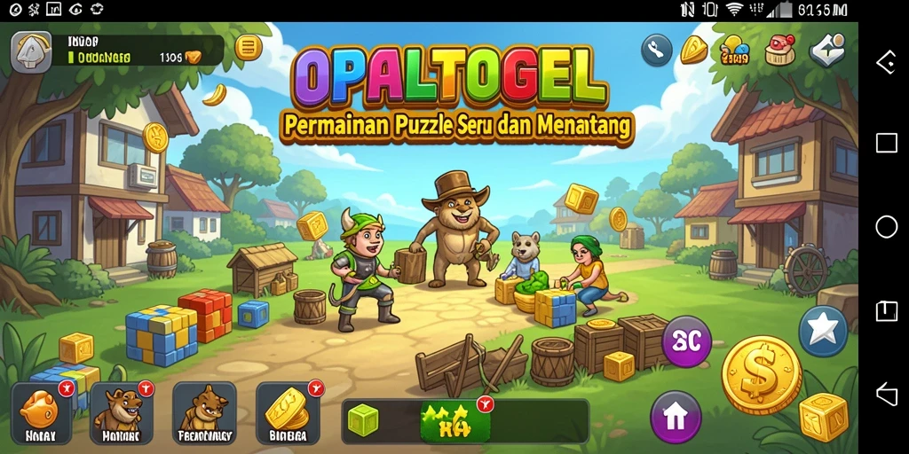 Tampilan gameplay OPALTOGEL yang menantang dan penuh warna.