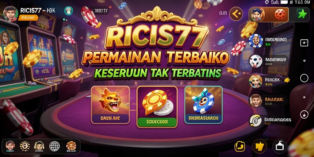 Tampilan gameplay yang memukau dari RICIS77 dengan berbagai pilihan permainan Kasino.