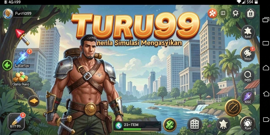 Screenshot TURU99 menunjukkan pemain merancang dunia virtual unik.