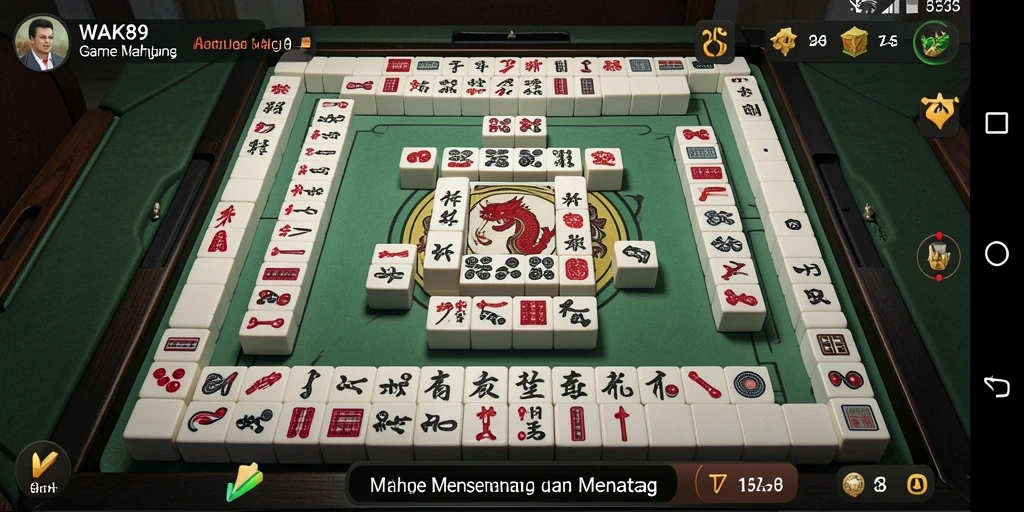 Screenshot WAK89 menunjukkan gameplay seru Mahjong yang menarik.